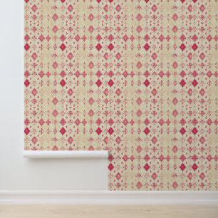 Papier peint géométrique motif rustique