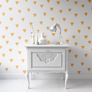 Papier peint géométrique Motif triangle jaune