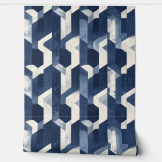 Papier peint géométrique Navy Prism Retreat