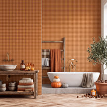 Gingham à carreaux classique citrouille automne