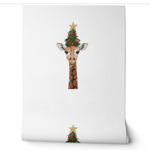 Papier Peint Giraffe de Noël Amateurs de girafe _1