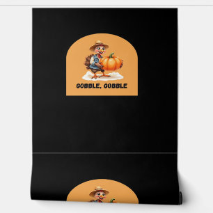 Papier Peint Gobble, Gobble Thanksgiving Turquie avec Cl Citrou