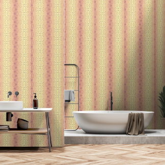 Papier Peint Golden Brick Wall – Symmetrical Architectural Patt