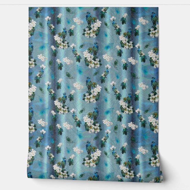 Papier Peint Golden Royal Peacock Temple Mariage Dreams (Déroulement)