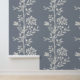 Papier Peint Graceful Vertical Garden Silhouette XL White Flora