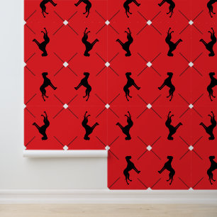 Papier peint Grand Danois Rouge Noir Blanc