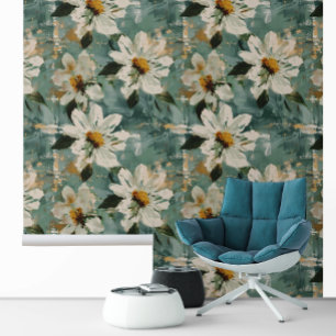 Papier Peint Grande Daisy Fleur Blanche Floral 