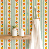 Grandes Citrus rétro modernes Turquoise clair
