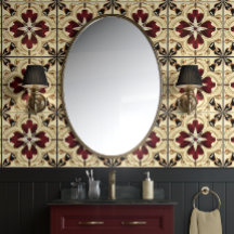 Grandeur Crimson - Rouge, Beige, Noir - Traditionn