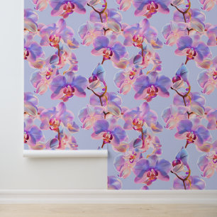 Papier Peint Gras Lavender Orchid Floral Botanique amovible