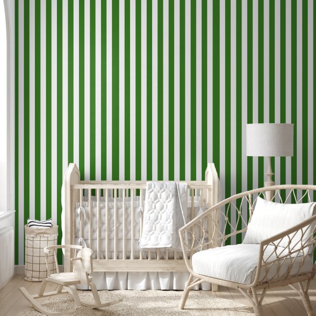 Papier Peint Green Striped (Enfants)