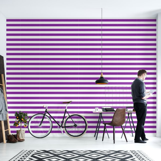 Papier Peint Grilles violettes (Salon)