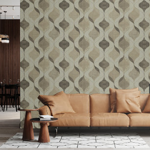 Papier Peint Gris Neutre Marron Moderne Luxueux Ondulé