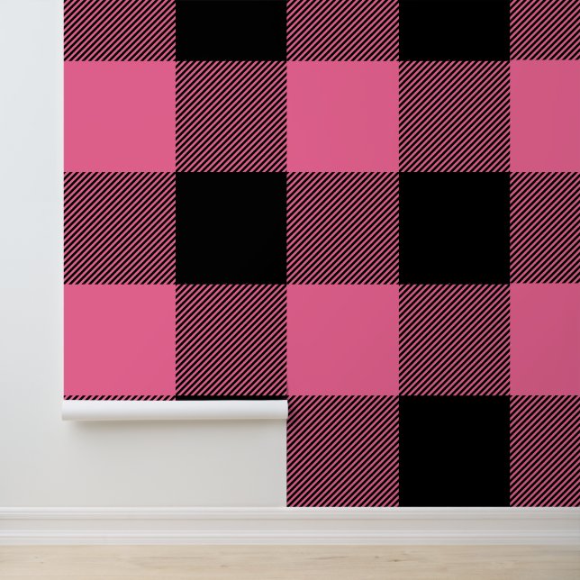 Papier Peint Gros buffle français rose et noir (Application)