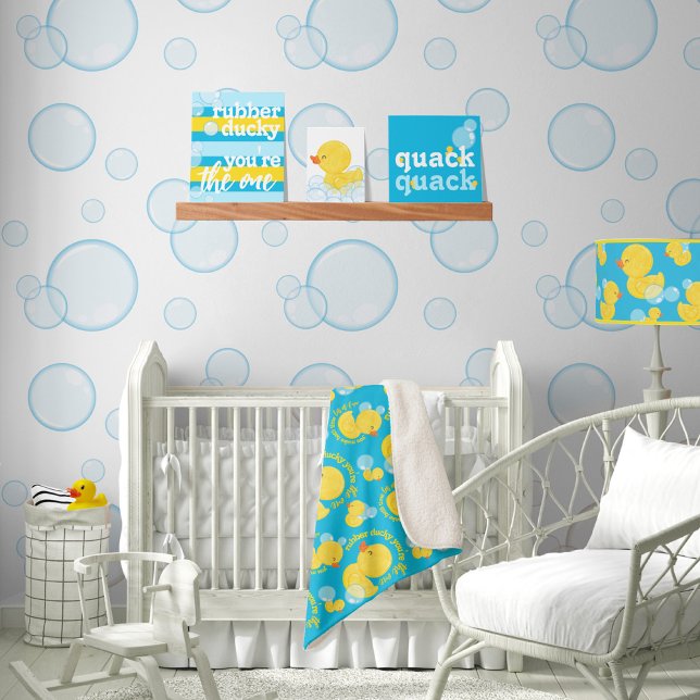 Papier Peint Grosse Bébé Bleu bulles translucides (Large Bubble Wallpaper - Perfect for Kids Bedroom, Nursery or Bathroom !)