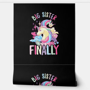 Papier Peint Grosse Soeur Enfin Unicorne Frère Nouveau-né Pour