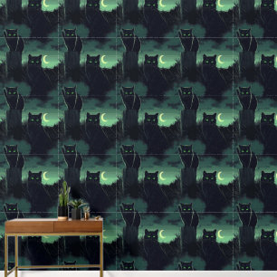Papier Peint Halloween de chat noir