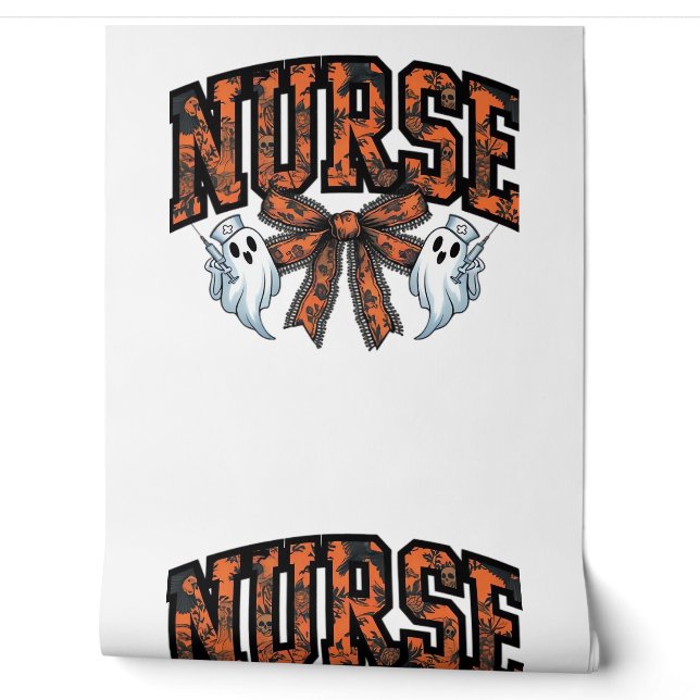 Papier Peint Halloween Infirmière Scary Coquette Bow Classic T- (Déroulement)
