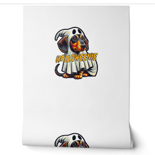 Papier Peint Halloweenie Drôle Halloween Dachshund Habillé Comm