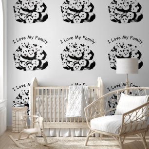 Papier Peint Happy Family Panda Custom Text Drôle