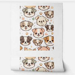 Papier Peint Happy mignon Motif Puppies