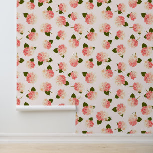 Papier Peint Harmonie de l'Hydrangea pêche