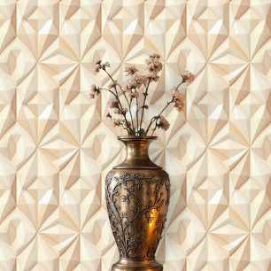 Papier Peint Harmonie géométrique Beige