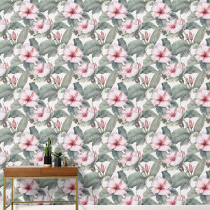 Papier Peint Hibiscus rose hawaïen
