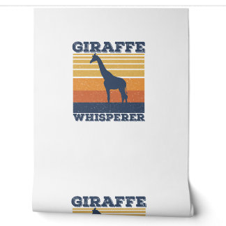 Papier Peint Hommes Giraffe Whisperer Retro Animal Africain Vin
