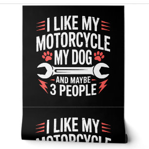 Papier Peint Humour propriétaire de chien de moto