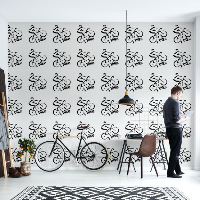 Papier Peint I BIKE couleur personnalisée (Salon)
