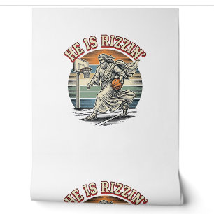 Papier Peint Il est Rizzin Vintage Basketball Religious T-Shirt