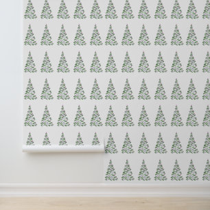 Papier Peint Illustration de Noël scandinave fond d'écran