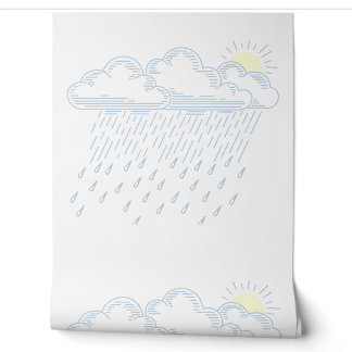 Papier Peint Illustration en ligne de la pluie et de la lumière