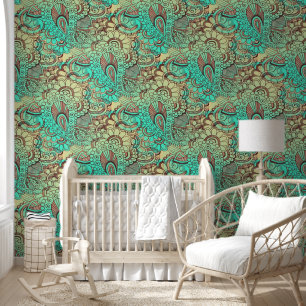 Papier Peint Imaginaire Paisley Ornements Motif sans soudure 10