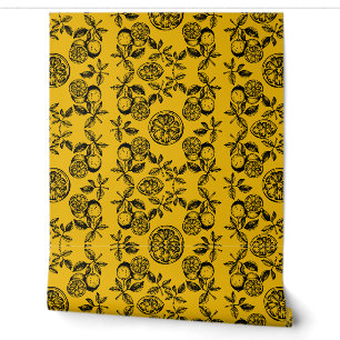 Papier Peint Impression de fruits d'agrumes botaniques vintage