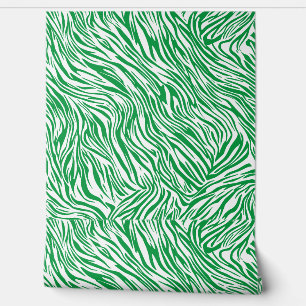 Papier Peint Impression moderne verte Zebra