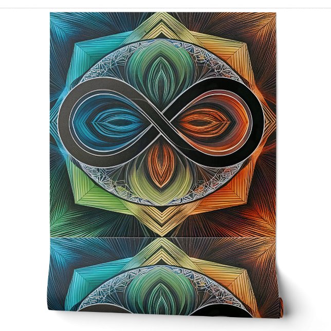 Papier Peint Infinity Mandala African Tribal Mask Abstrait (Déroulement)