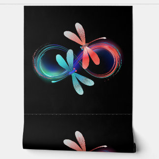 Papier Peint Infinity with glowing dragonflies