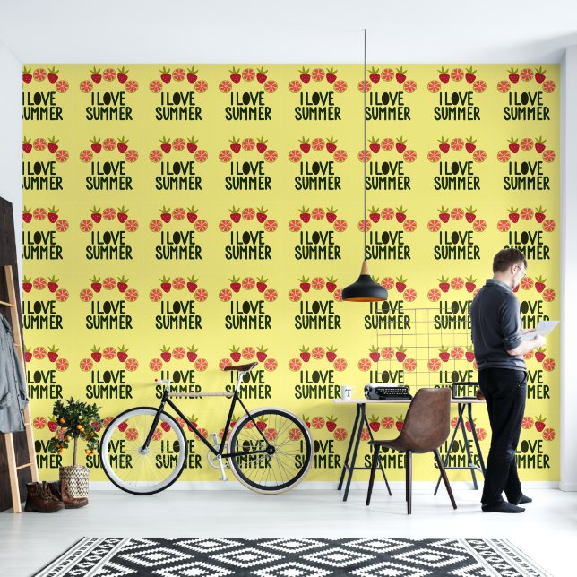 Papier Peint J'Aime Les Fruits D'Été (Salon)