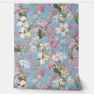 Papier Peint Jardin d'été - Vintage Redouté Fleurs de Cottage 2