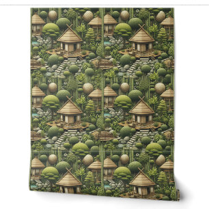 Papier Peint Jardins et bâtiments écologiques en Harmonie
