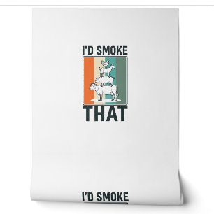 Papier Peint Je fumerais ce design d'animaux de ferme BBQ vinta