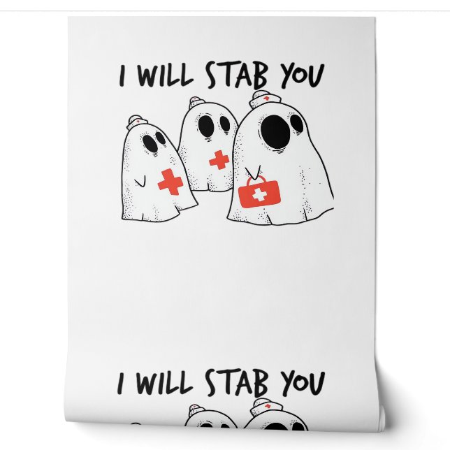 Papier Peint Je Te Te Te Te Fantôme Infirmière Drôle RN Hallowe (Déroulement)