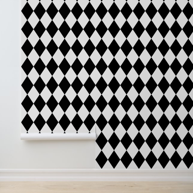 Papier Peint Jester blanc noir diamant géométrique (Application)