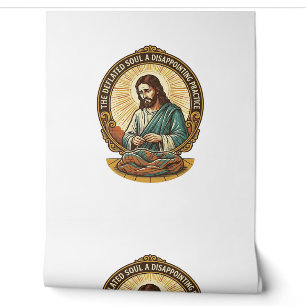 Papier Peint Jésus Balle De Yoga Complètement Dégonflée Humour