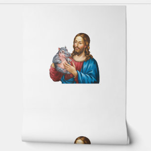 Papier Peint Jésus et Moo Deng Connexion Divine Rencontre T d'H
