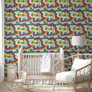 Papier Peint Joli carrelé abstrait motif arc-en-ciel
