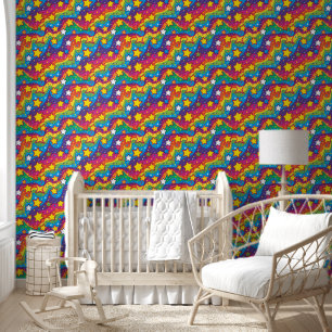 Papier Peint Joli carrelé abstrait motif arc-en-ciel