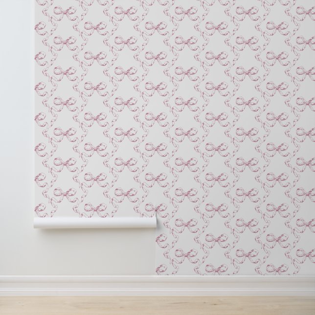 Papier Peint Joli fille esthétique Motif de cou rose (Application)